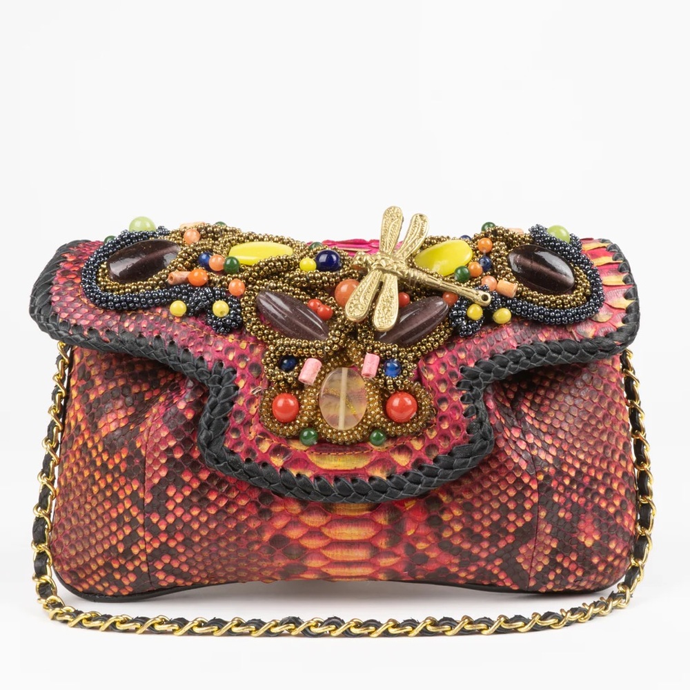 266. NWT WOMENS SHERRILL & BROTHERS MARY GENUINE PYTHON SHOULDER BAG